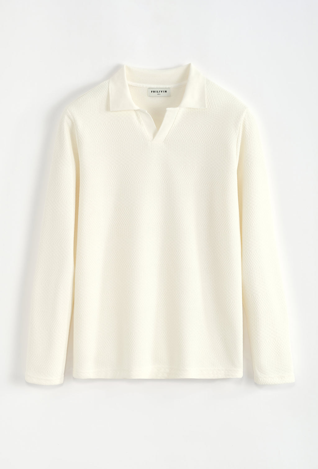 Knit Long Sleeve Polo Sweatshirt