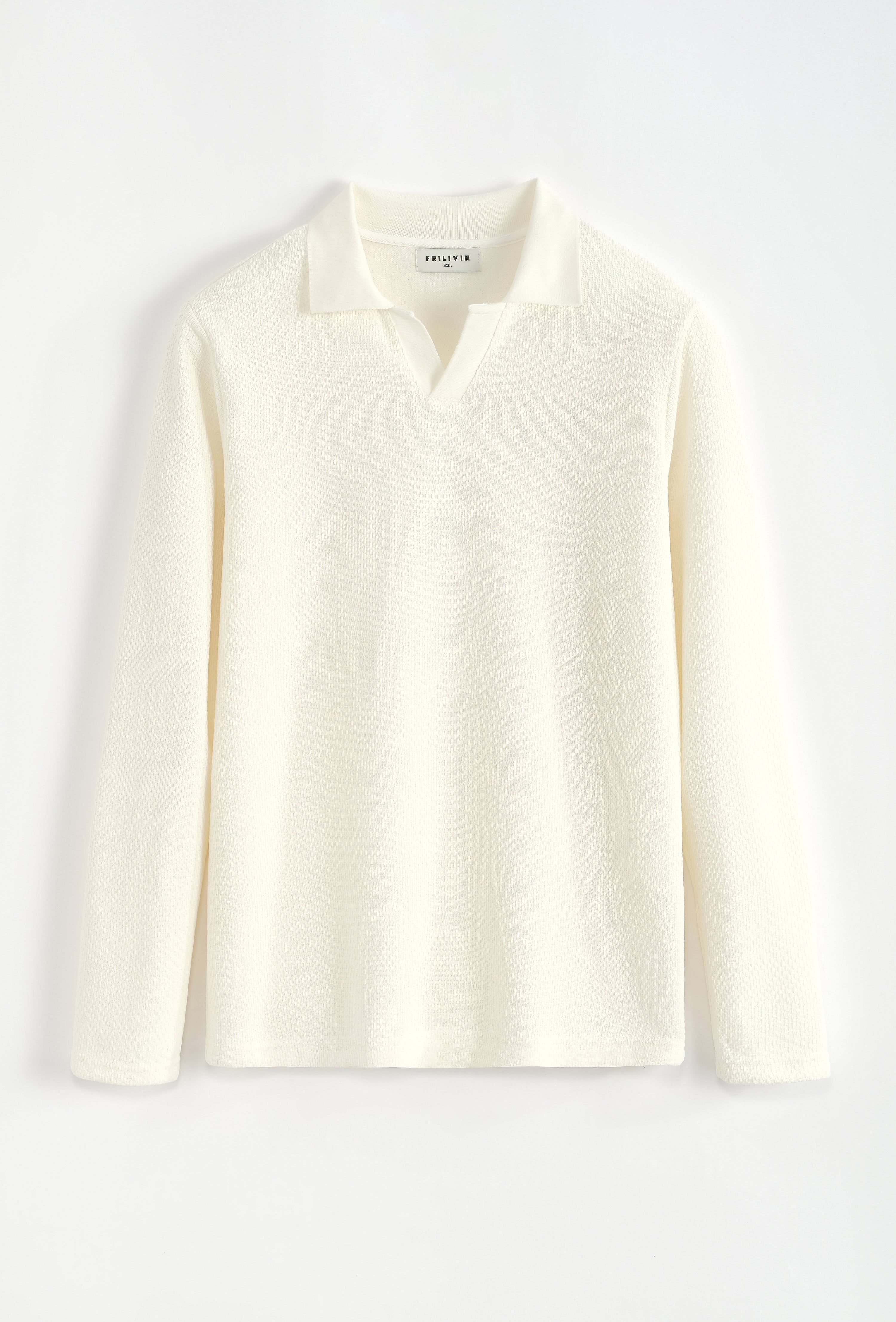 Knit Long Sleeve Polo Shirt