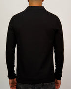 Knit Long Sleeve Polo Shirt