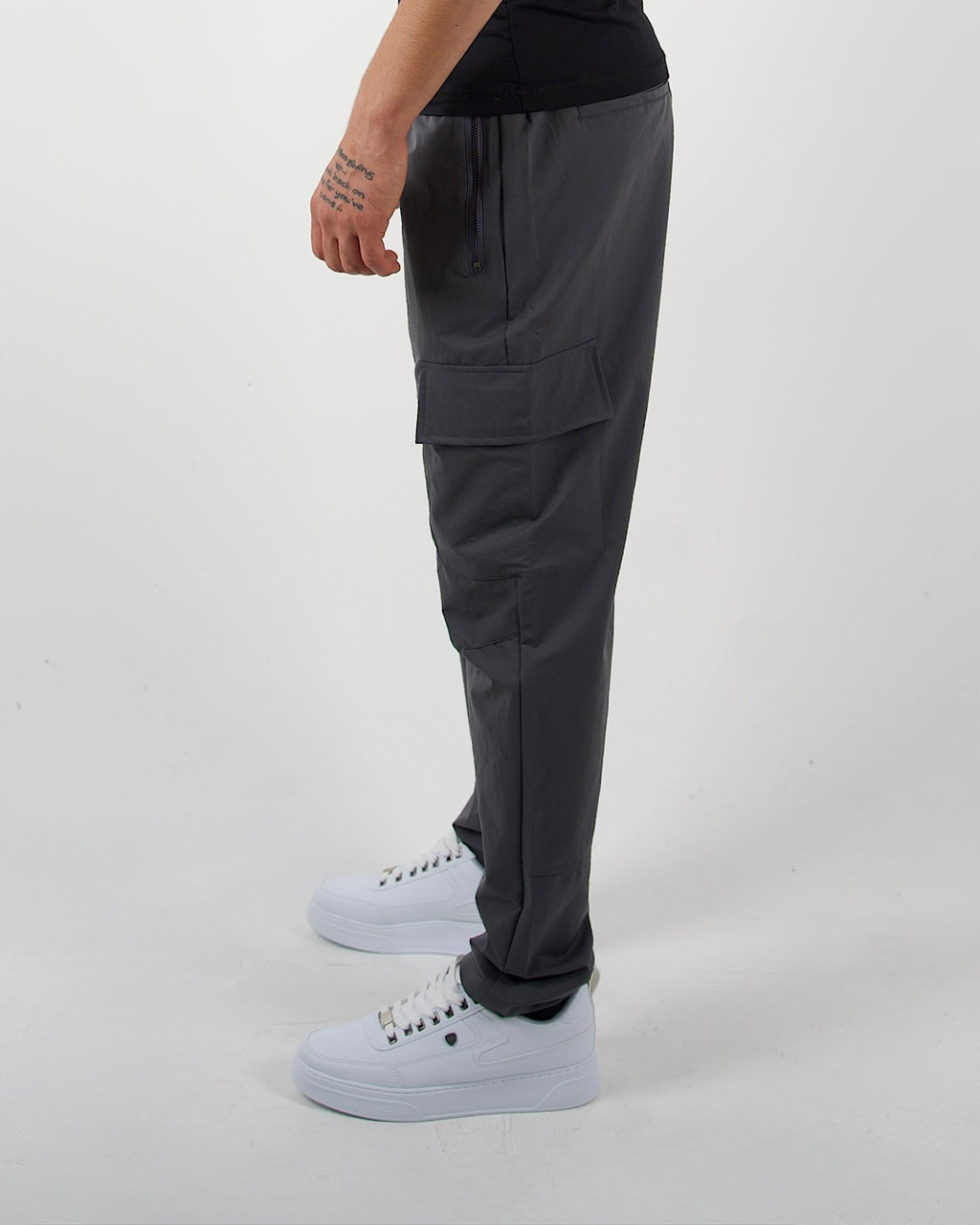Dark Grey Utility Cargo Trousers