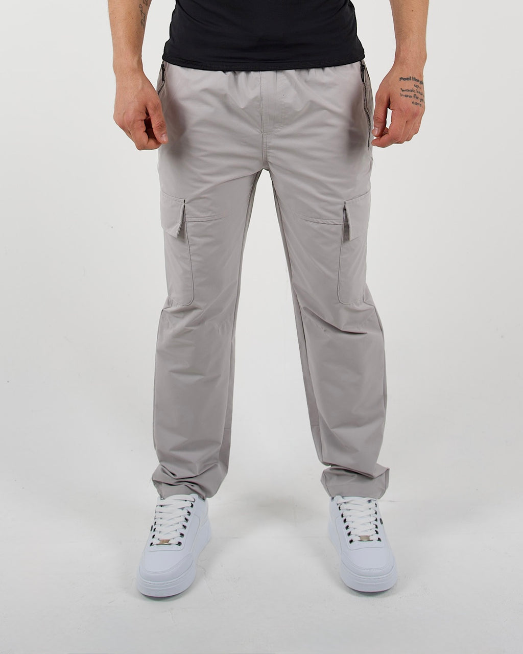 Grey Utility Cargo Trousers