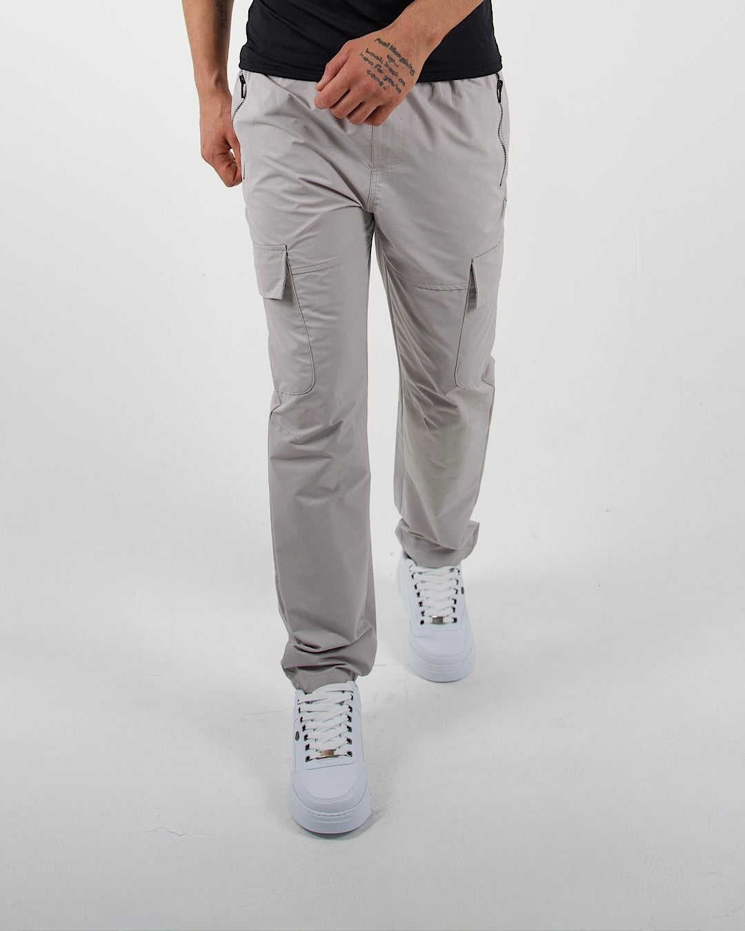 Grey Utility Cargo Trousers