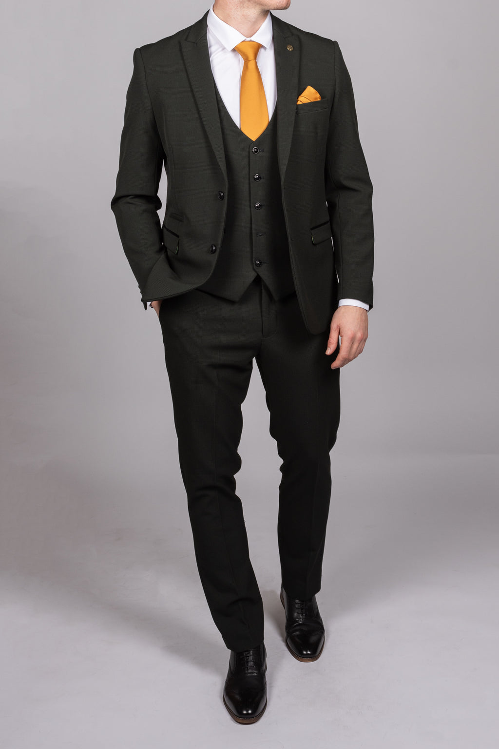 Bromley - Olive Green Three Piece Suit