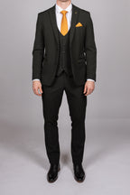 Bromley - Olive Green Three Piece Suit