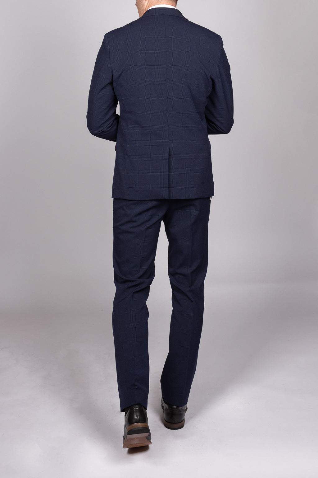 Bromley Navy Check Double Breasted Suit