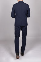 Bromley Navy Check Double Breasted Suit