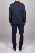 Bromley Navy Check Double Breasted Suit