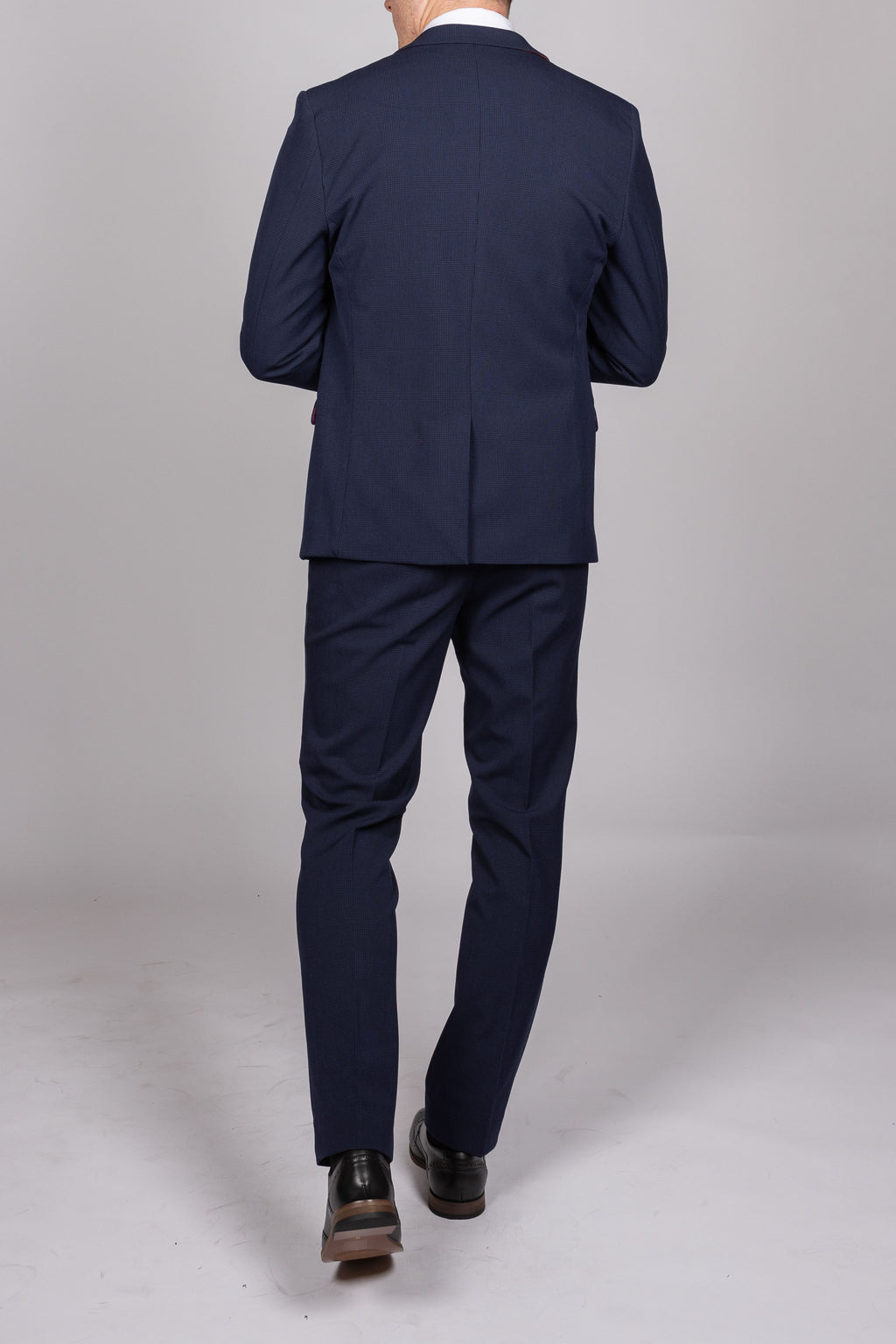 Bromley Navy Check Three Piece Suit