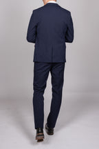 Bromley Navy Check Three Piece Suit