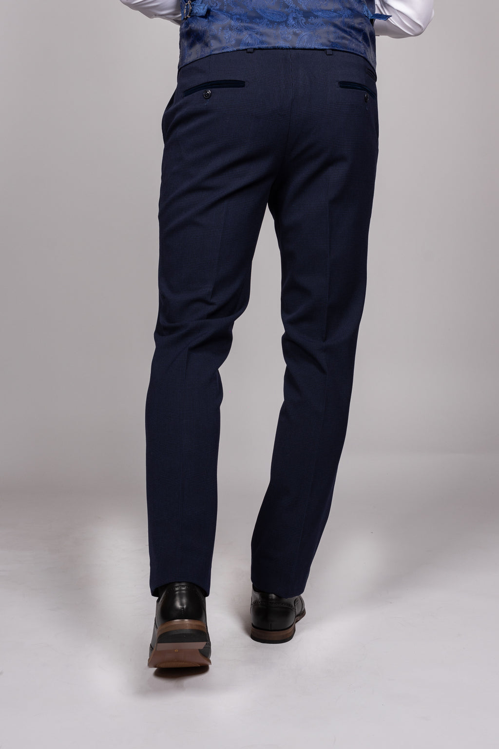 Bromley Navy Check Double Breasted Suit