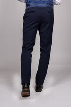 Bromley Navy Check Double Breasted Suit