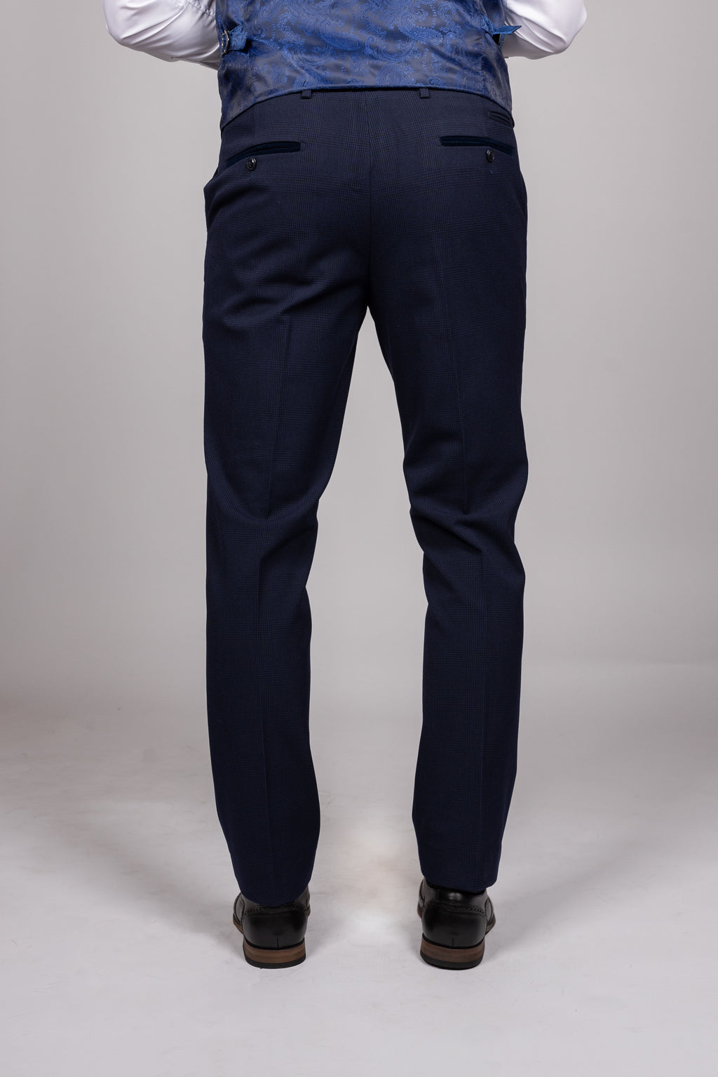 Bromley Navy Check Double Breasted Suit