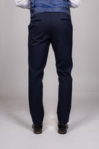 Bromley Navy Check Double Breasted Suit