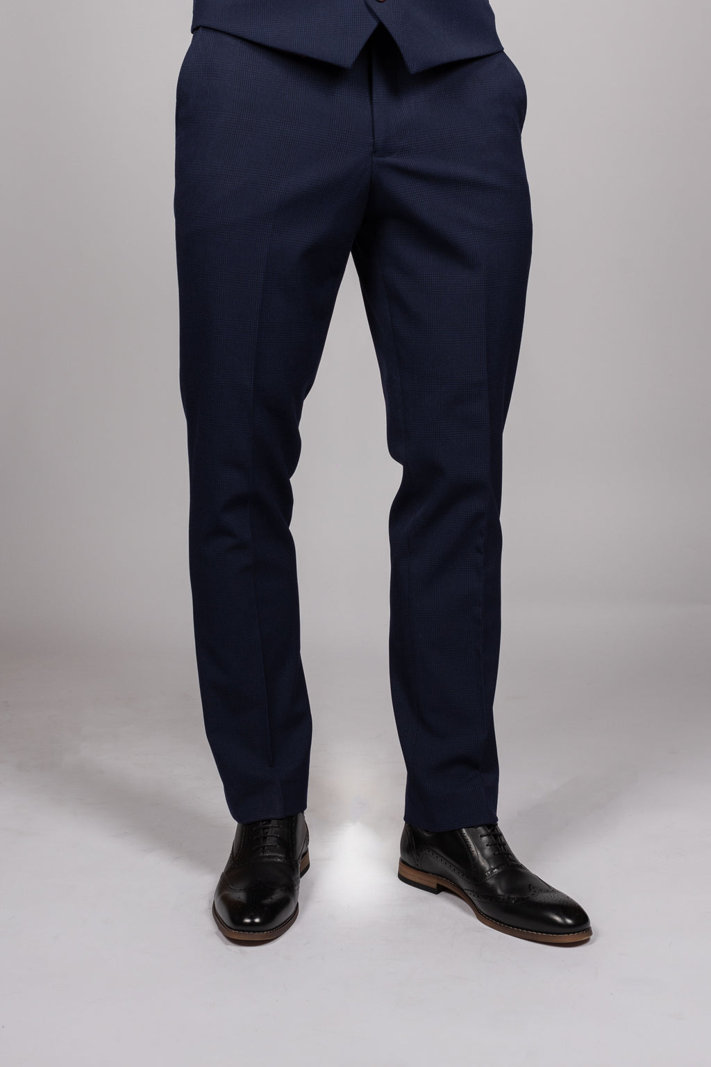 Bromley Navy Check Double Breasted Suit
