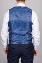 Bromley Navy Check Three Piece Suit