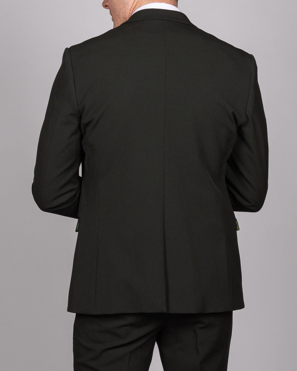 Bromley - Olive Green Check Blazer