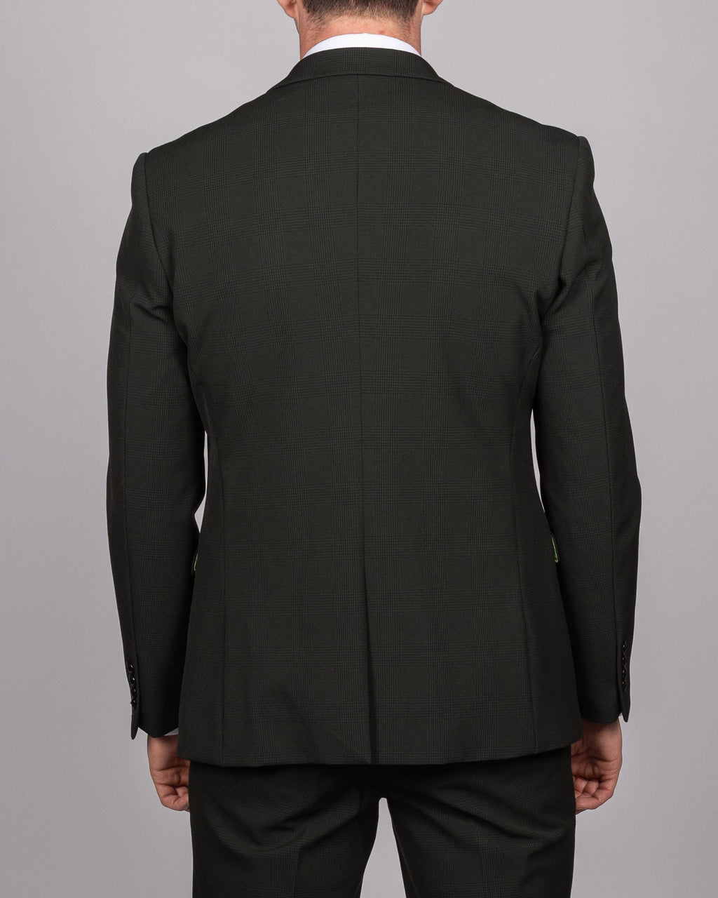 Bromley - Olive Green Check Blazer