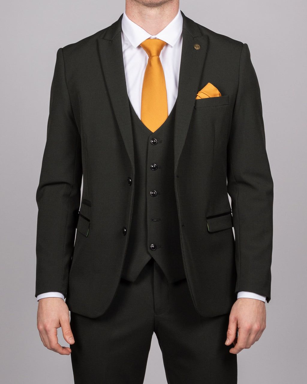 Bromley - Olive Green Check Blazer