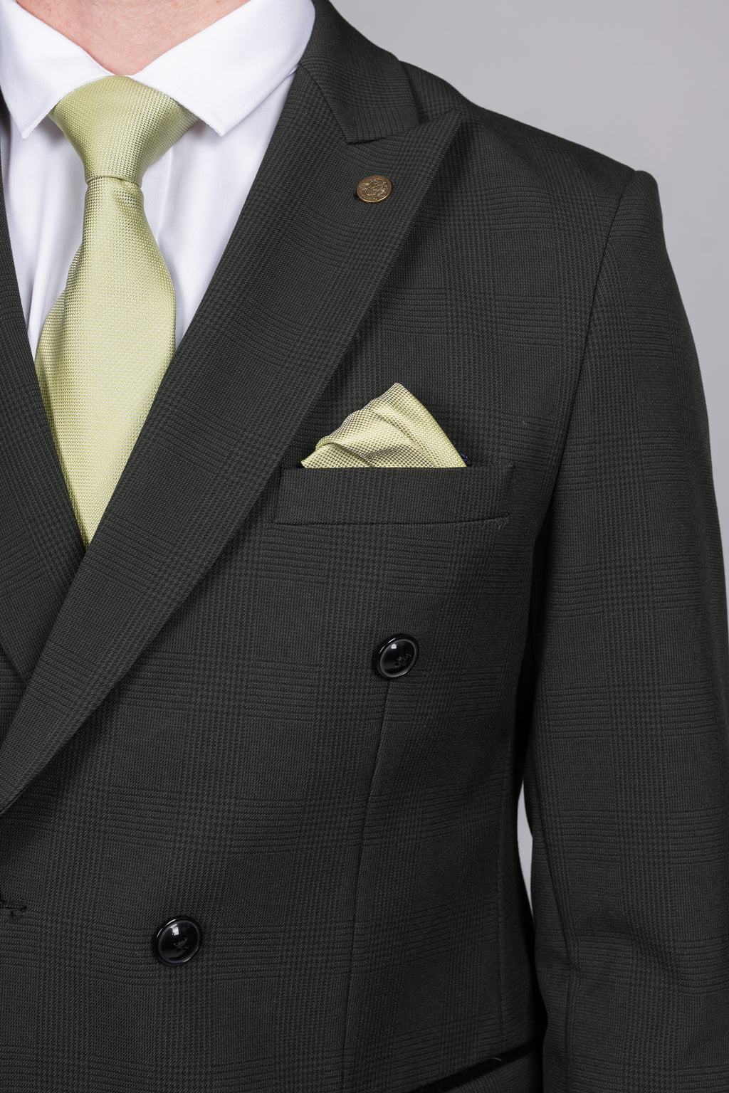 Bromley Olive Double Breasted Suit