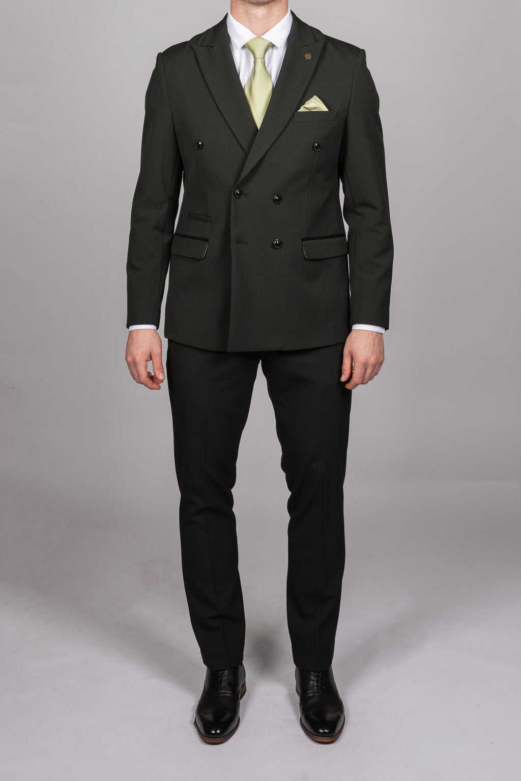Bromley Olive Double Breasted Suit