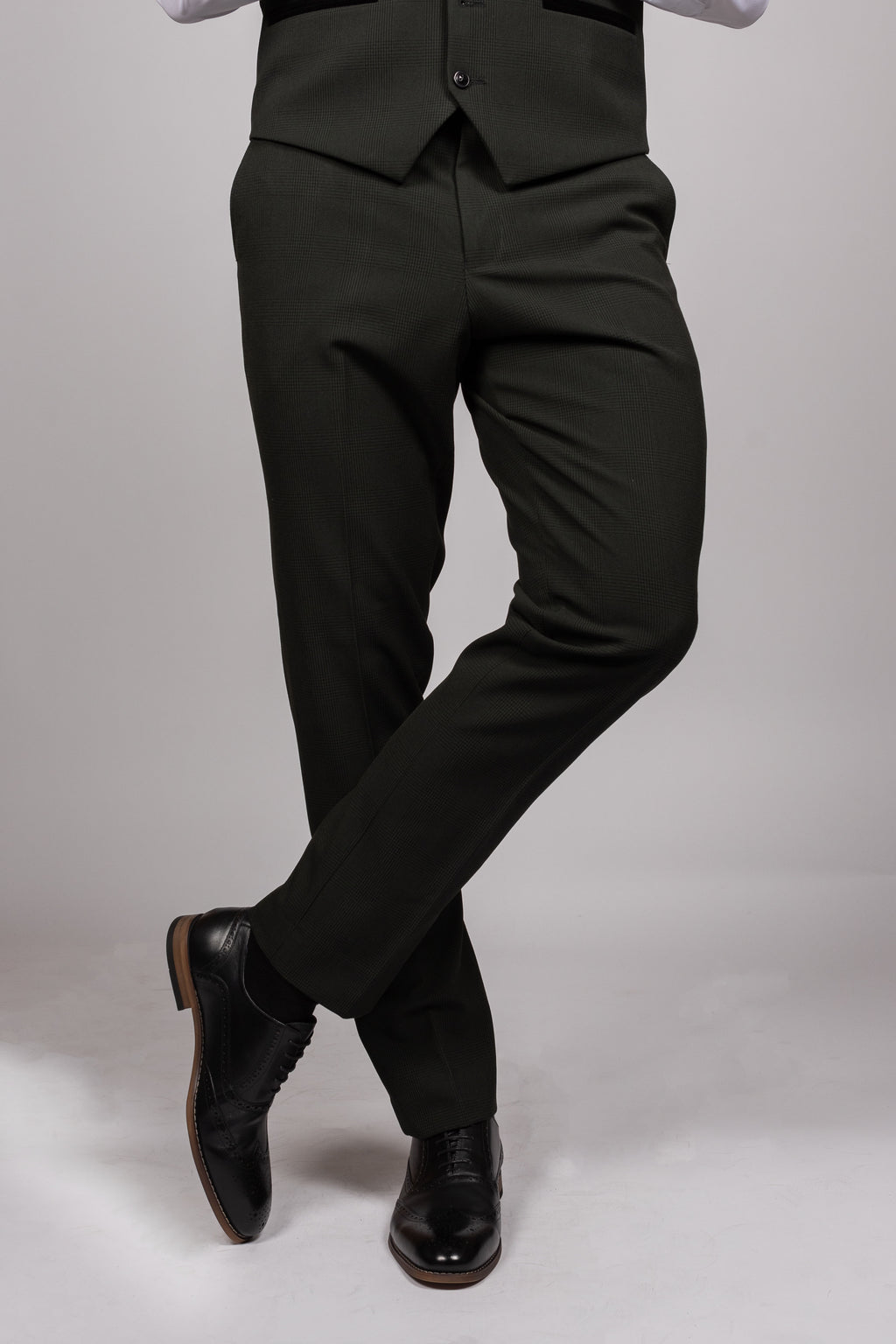 Bromley Olive Double Breasted Suit