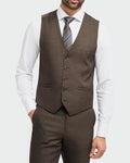 Caridi - Brown Slim Fit Waistcoat
