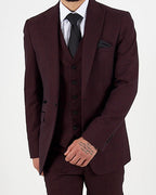Caridi - Wine Slim Fit Blazer