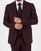 Caridi - Wine Slim Fit Blazer