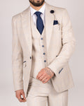 Caridi - Beige Slim Fit Blazer