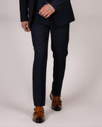Caridi Navy Check Three Piece Suit
