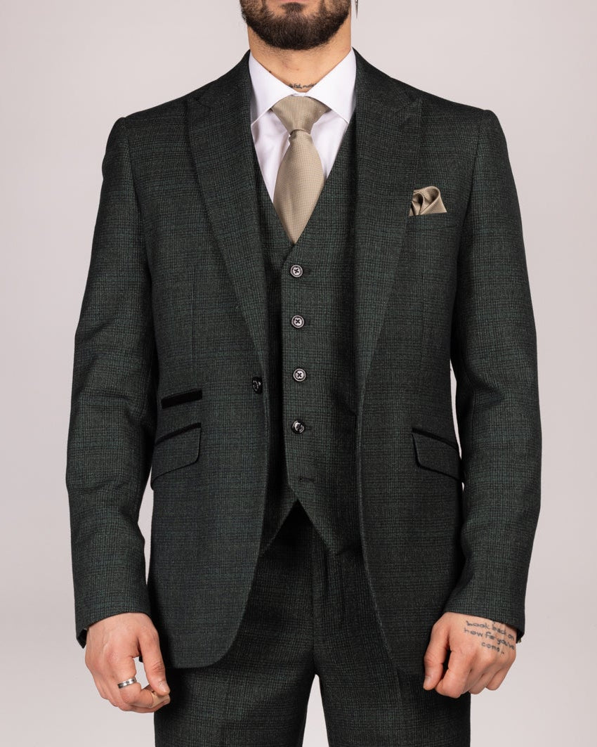 Caridi - Olive Slim Fit Blazer
