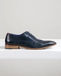Carson - Navy Wingtip Oxford Brogue Shoes