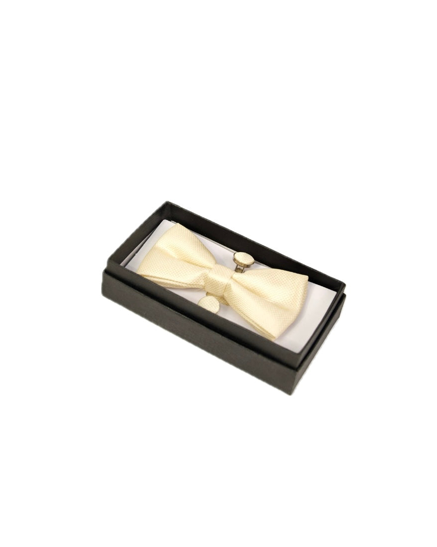 MD Toby - Birdseye Bow Tie & Pocket Square Set