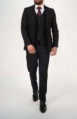 Milano Premium Black Suit Trousers