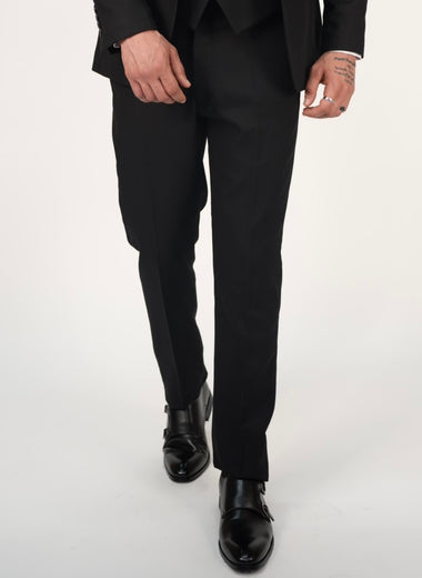 Milano Premium Black Suit Trousers