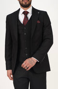 Milano Premium Black Blazer & Waistcoat