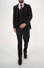 Milano Premium Black Blazer & Waistcoat