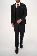 Milano Premium Black Three Piece Suit