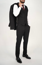 Milano Premium Black Three Piece Suit