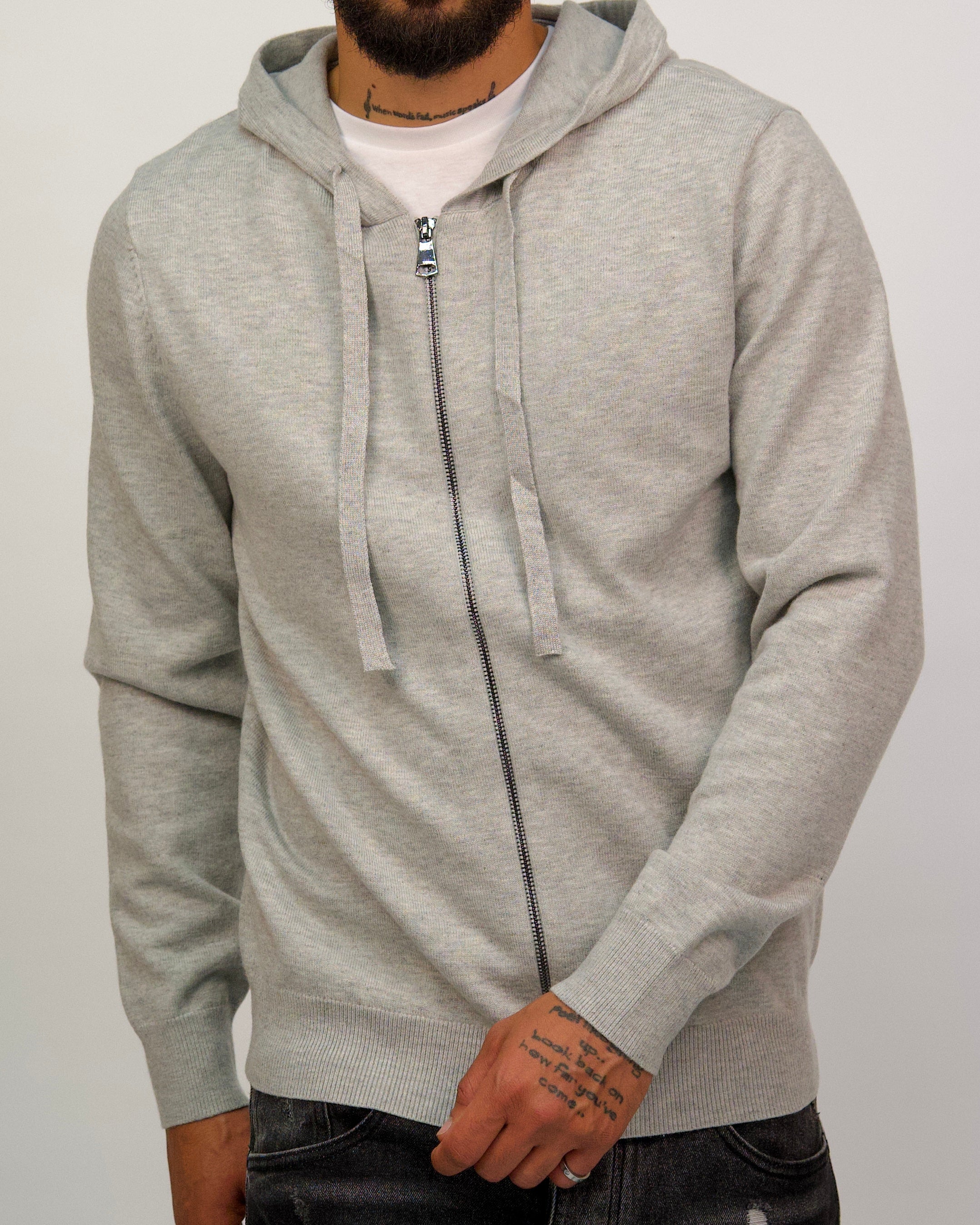 Full-Zip Knit Hoodie