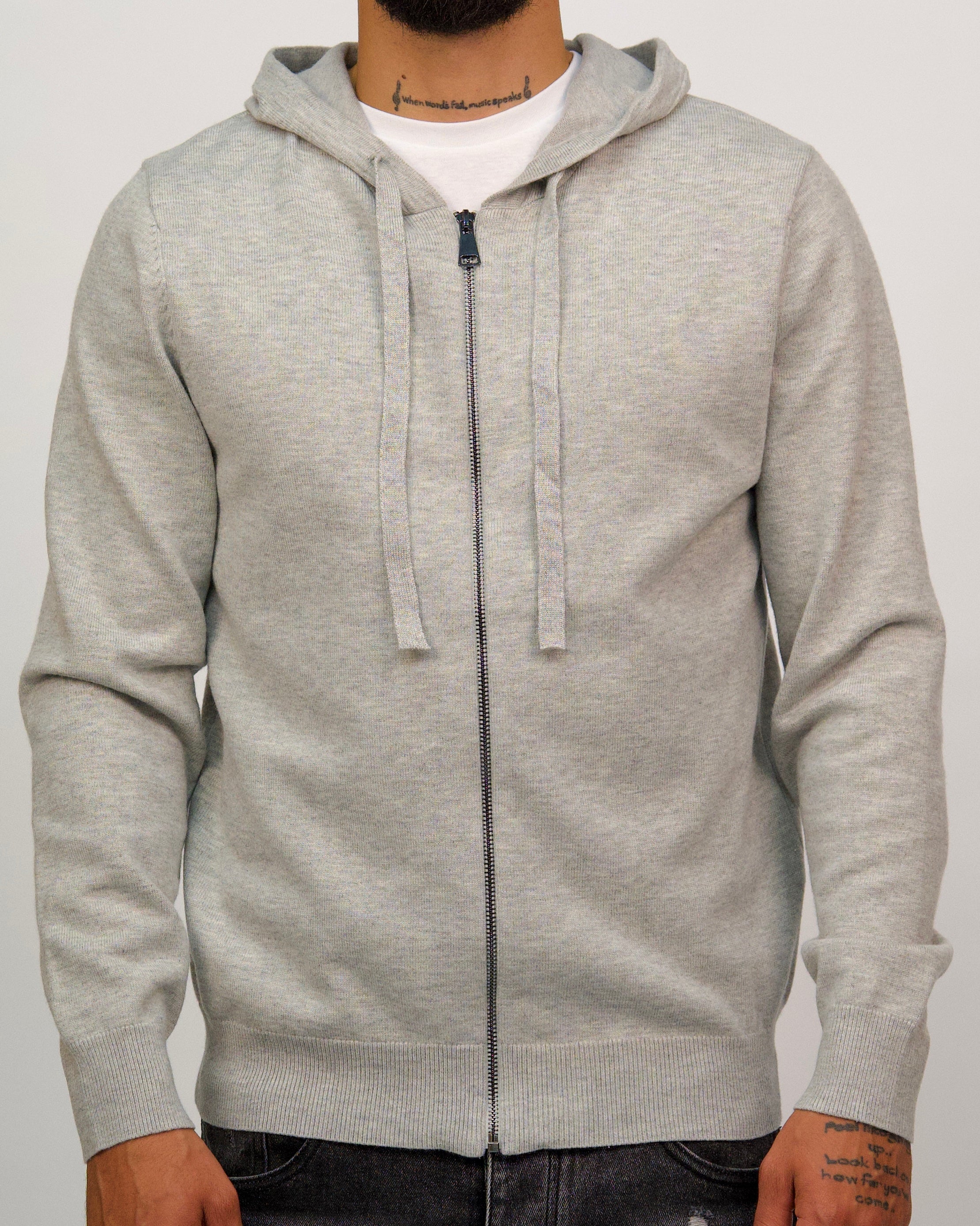 Full-Zip Knit Hoodie