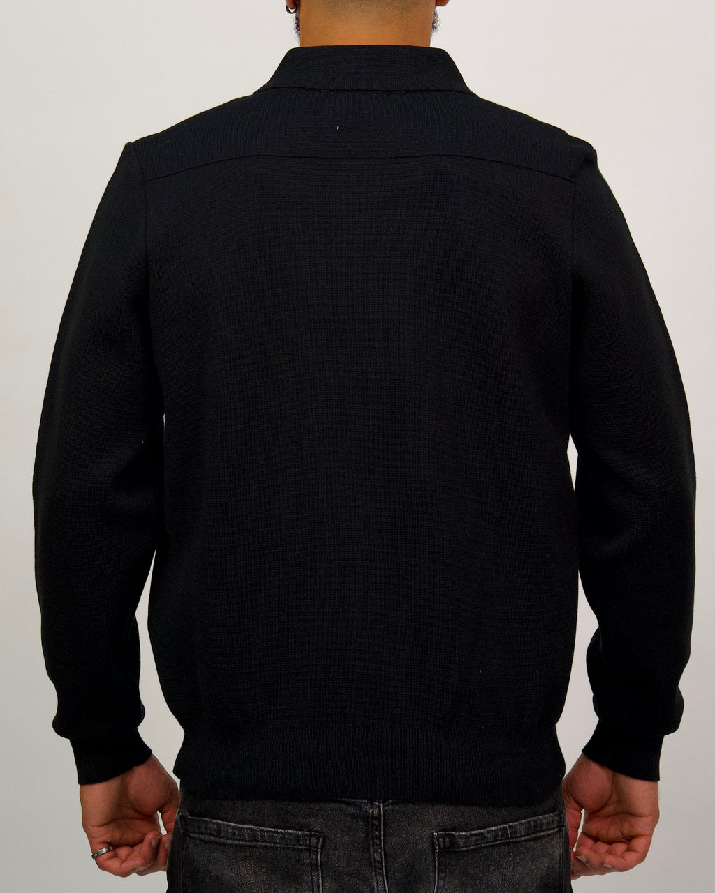 Knit Button-Up Shirt Jacket