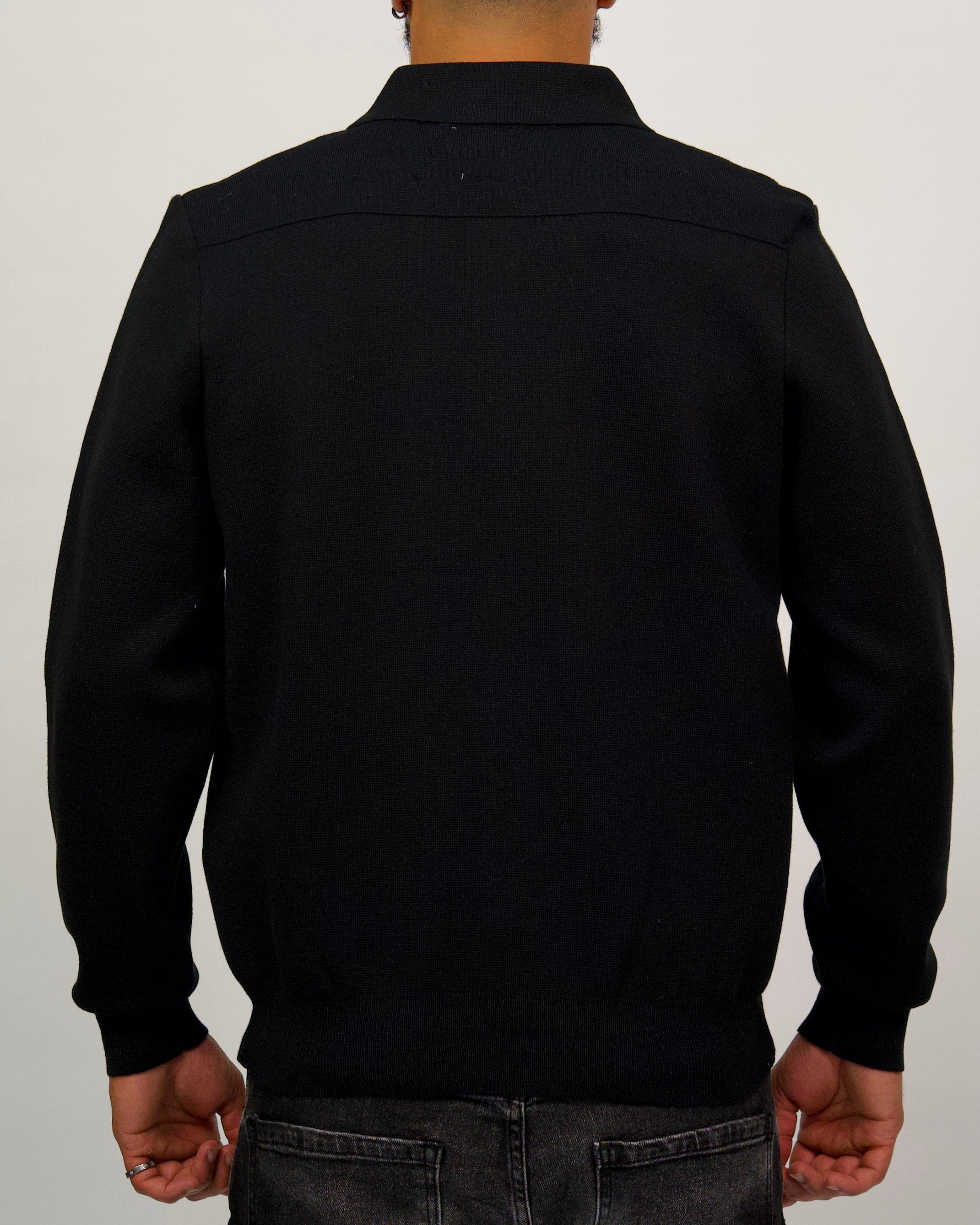 Knit Button-Up Shirt Jacket