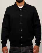 Knit Button-Up Shirt Jacket