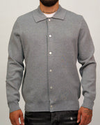Knit Button-Up Shirt Jacket