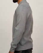Knit Button-Up Shirt Jacket