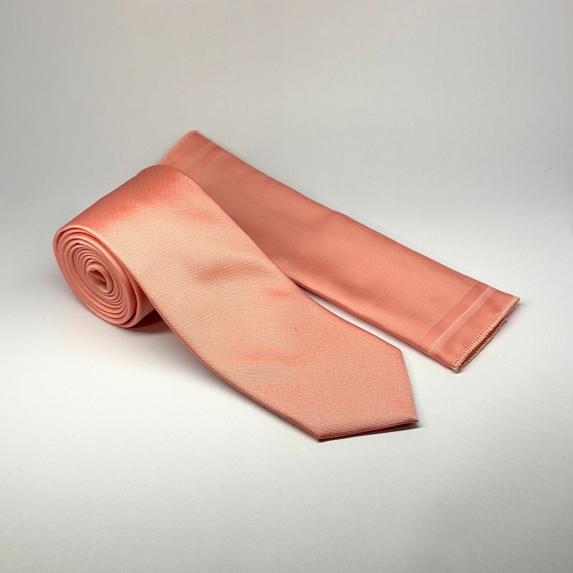 MC Diagonal Striped - Tie & Pocket Square Set in Pink