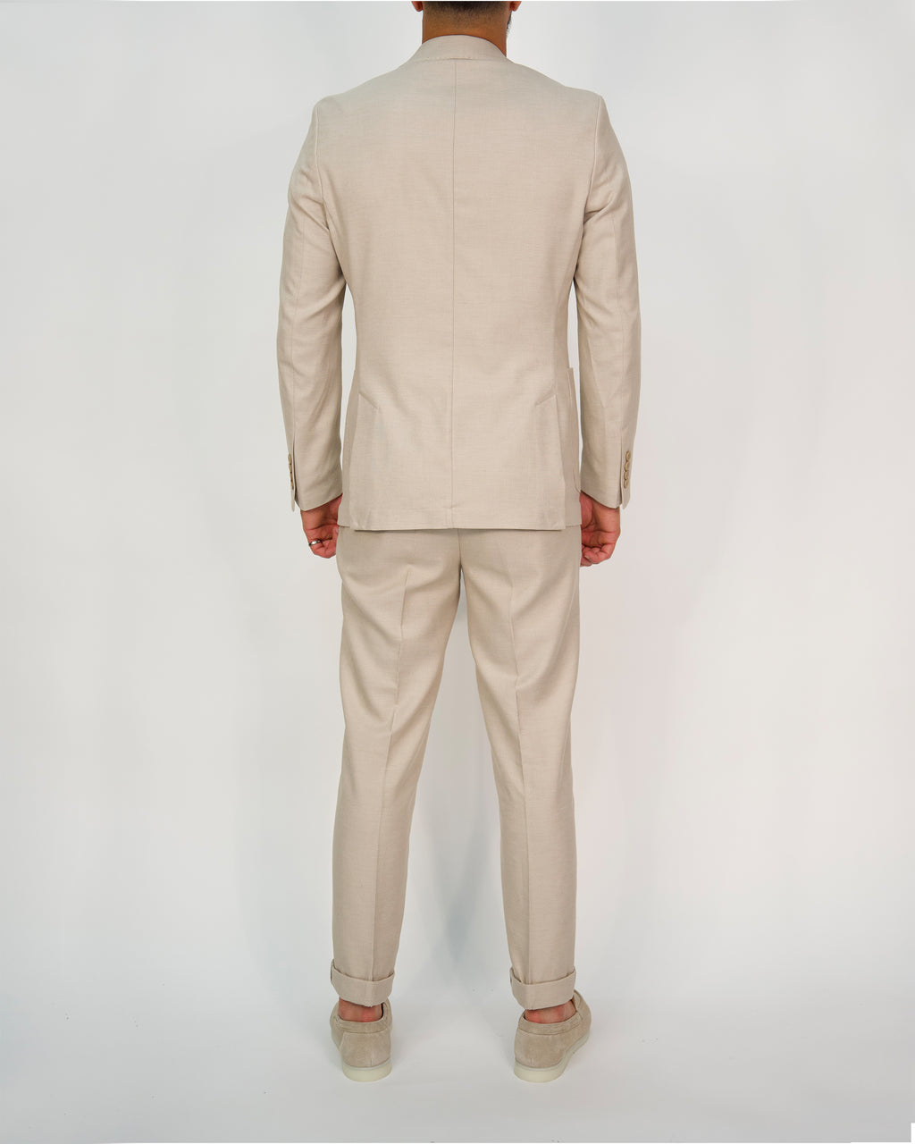 Milano Beige Linen Two-Piece Suit