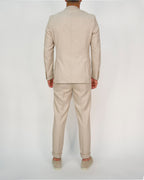 Milano Beige Linen Two-Piece Suit