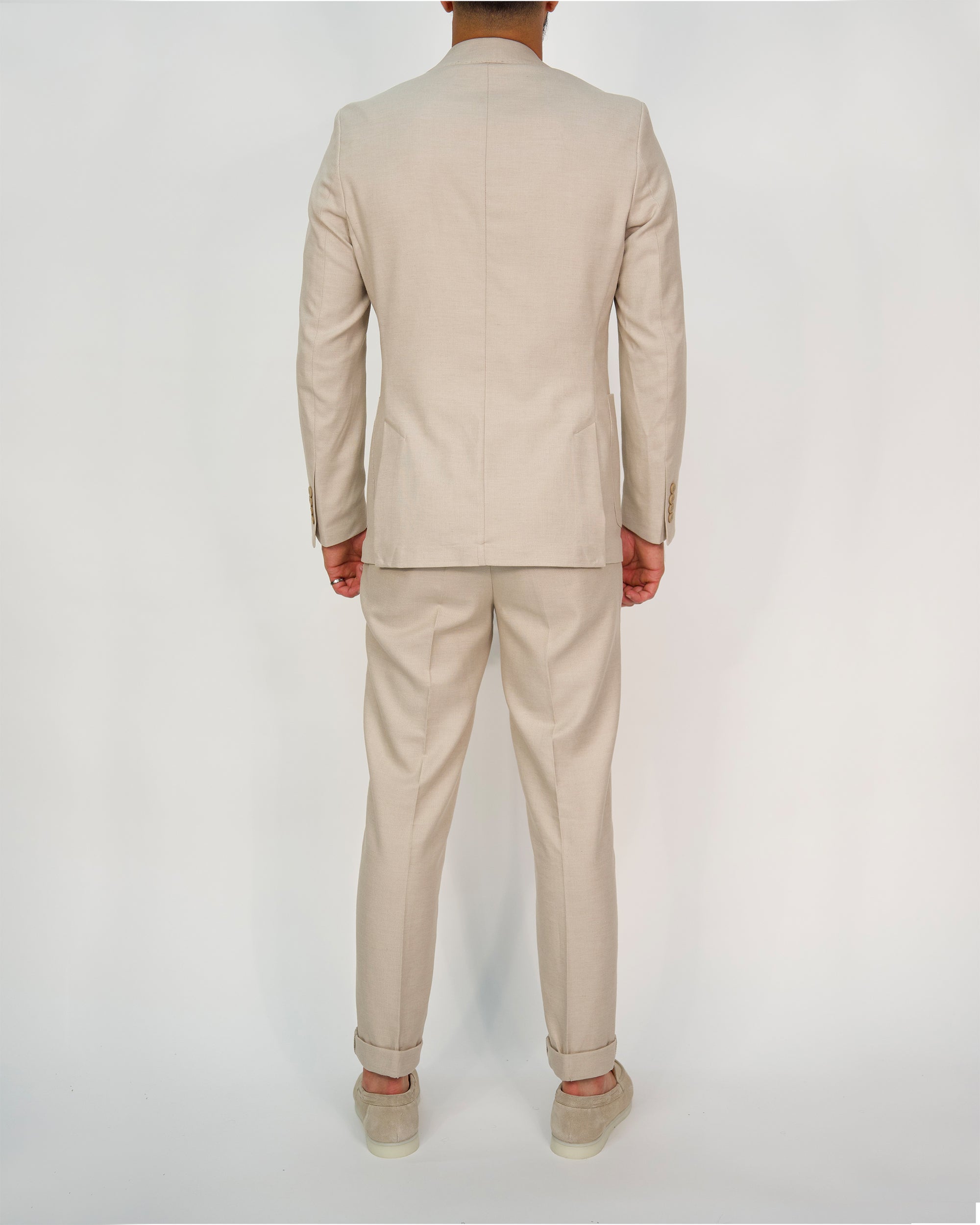 Milano Beige Linen Two-Piece Suit